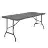 Table Pliante Rectangulaire Effet Rotin - L 1829 x P 728 mm - Bolero