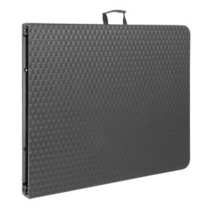 Mesa Plegable Rectangular de Ratán Negro - L 1829 x P 728 mm - Bolero