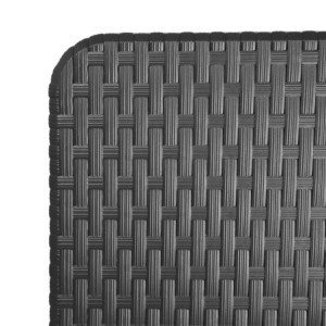 Mesa Plegable Rectangular de Ratán Negro - L 1829 x P 728 mm - Bolero