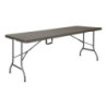 Mesa Plegable Rectangular de Ratán Marrón - L 1829 x P 728 mm - Bolero