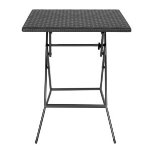 Mesa Plegable Cuadrada Negra - 62 x 62 cm - Bolero