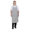 Delantal Babero Rayado Gris y Blanco - Whites Chefs Clothing