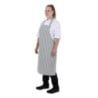 Delantal Babero Rayado Gris y Blanco - Whites Chefs Clothing