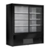 Black Cervinho Open-Front Refrigerated Display Case with Sliding Doors - 1200 mm - Zoin