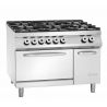 Horno de 6 fuegos vivos serie 900 - Horno a Gas GN 2/1 y armario de la marca Bartscher