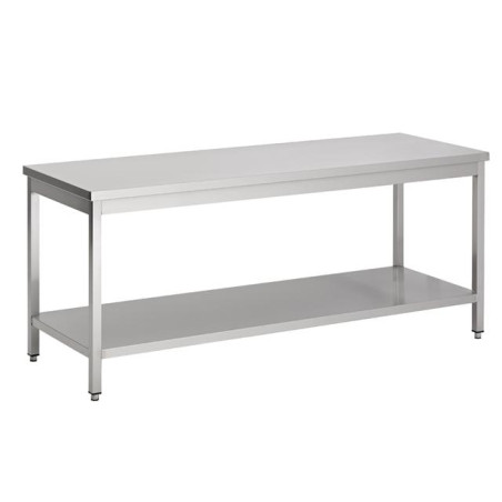 Mesa de Inox con Estante Profesional - Muebles de Calidad