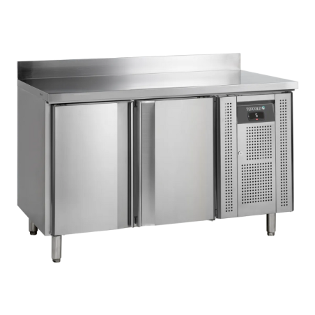 Mesa Refrigerada en Acero Inoxidable con Respaldo - 2 Puertas - GN 1/1 - TEFCOLD