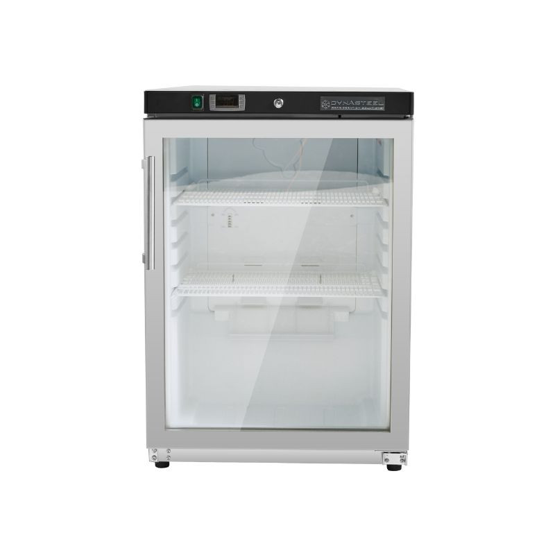 Mini Armoire Réfrigérée 200 L - Positive Vitrée Inox - Dynasteel