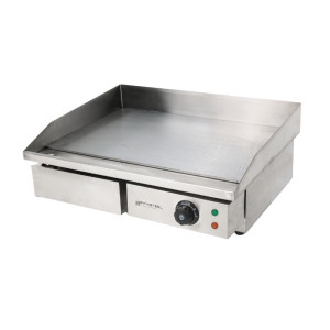 Professional Electric Griddle Dynasteel - Smooth 55 cm: Stainless steel plate, even and fast cooking