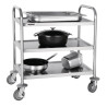 Stainless Steel Clearing Trolley - 3 Levels - L 710 X D 405mm - 128Kg - Vogue