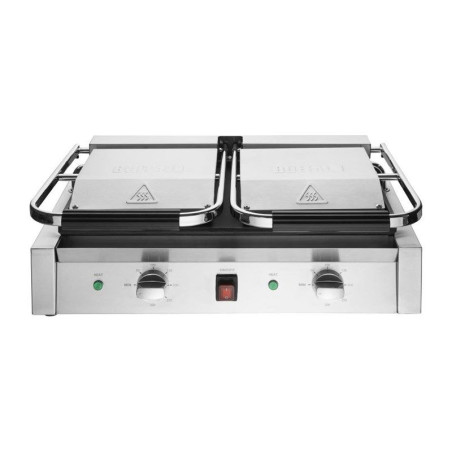 Grill de Contacto Doble Bistro Ranurado/Ranurado en Inox - Buffalo