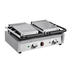 Grill de Contacto Doble Bistro Ranurado/Ranurado en Inox - Buffalo