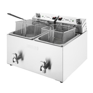 Freidora Eléctrica Doble con Temporizador - 2 X 8 L - Buffalo