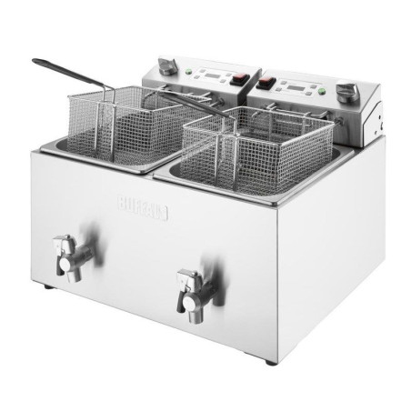 Freidora Eléctrica Doble con Temporizador - 2 X 8 L - Buffalo