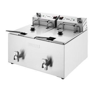 Freidora Eléctrica Doble con Temporizador - 2 X 8 L - Buffalo