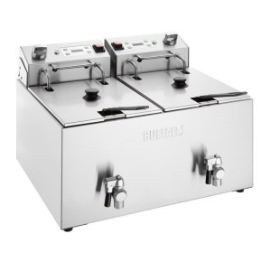 Freidora Eléctrica Doble con Temporizador - 2 X 8 L - Buffalo