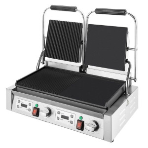 Grill de Contacto Doble Liso a la Izquierda y Ranurado a la Derecha - Buffalo