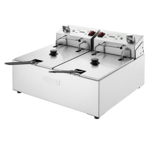 Freidora Eléctrica Doble Con Temporizador - 2 X 5 L - Buffalo