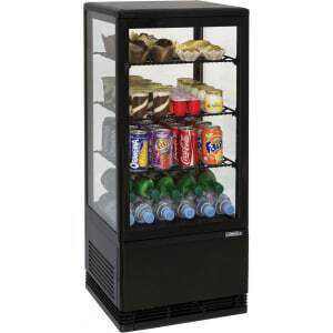 Vitrina refrigerada profesional Bartscher - 78 L negra