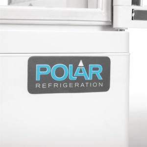 Vitrina Refrigerada Positiva Blanca 2 Puertas Curvadas 86 L - Polar
