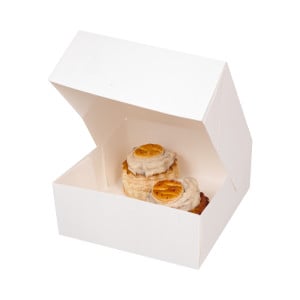 Caja Pastelera de Cartón Blanco - 29 x 29 cm - Lote de 50 - FourniResto