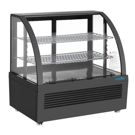Black Countertop Refrigerated Display - 100 L - Polar