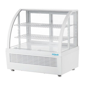 Vitrina Refrigerada de Mostrador Blanca - 2 Estantes - 100 L - Polar