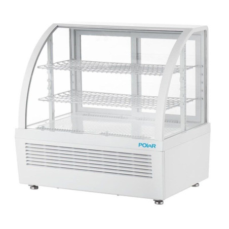 Vitrina Refrigerada de Mostrador Blanca - 2 Estantes - 100 L - Polar