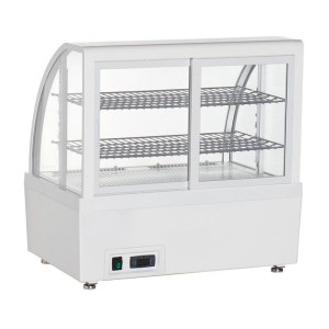 Vitrina Refrigerada de Mostrador Blanca - 2 Estantes - 100 L - Polar