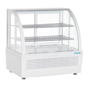 Vitrina Refrigerada de Mostrador Blanca - 2 Estantes - 100 L - Polar