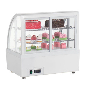 Vitrina Refrigerada de Mostrador Blanca - 2 Estantes - 100 L - Polar