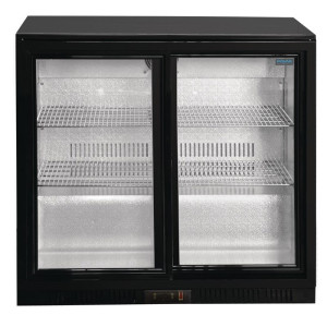 Arrière-Bar Negro 2 Puertas Corredizas 180 Botellas - 208 L - POLAR
