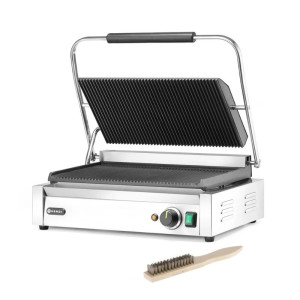 Grill de Contact Panini XL - Grooved Plate - HENDI