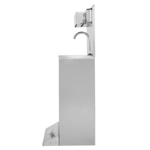 Lavamanos con Pedal con Papelera, Dispensador de Jabón y Papel - Dynasteel