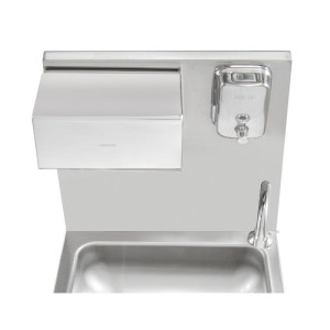 Lavamanos con Pedal con Papelera, Dispensador de Jabón y Papel - Dynasteel