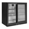 Barra trasera refrigerada compacta con 2 puertas de cristal para restaurante, bar, cervecería.