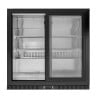 Barra trasera refrigerada compacta con 2 puertas de cristal para restaurante, bar, cervecería.