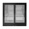 Barra trasera refrigerada compacta con 2 puertas de cristal para restaurante, bar, cervecería.