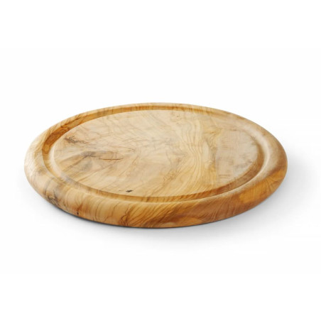 Plancha para Servir de Madera de Olivo - Ø 260 mm - HENDI