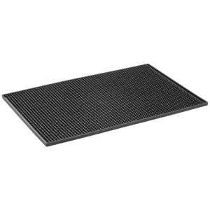 Alfombrilla de Bar de Goma Negra - 300x150 mm
