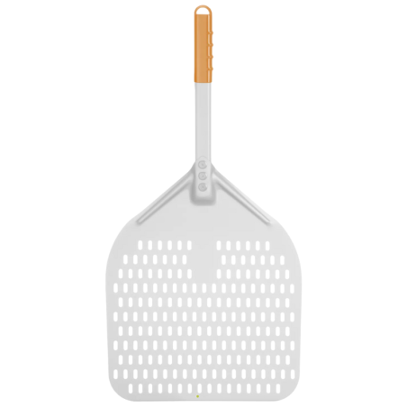 Pala para Pizza Perforada Cuadrada con Mango Corto - 350x710 mm
