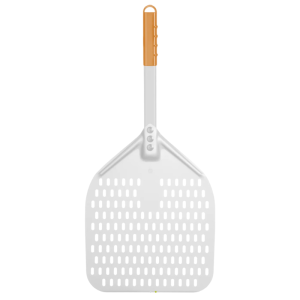Pala para Pizza Cuadrada Perforada con Mango Corto - 300x660 mm