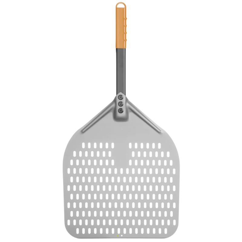 Pala para Pizza Cuadrada Perforada con Mango Corto - 300x660 mm