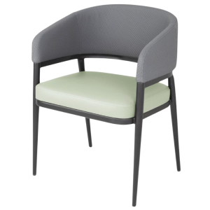Sillones Meridian en Gris / Pistacho - Lote de 2