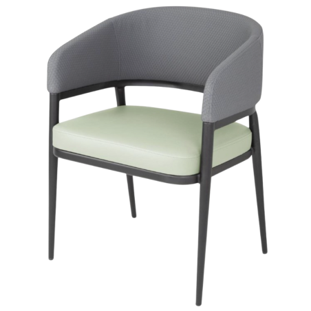 Sillones Meridian en Gris / Pistacho - Lote de 2