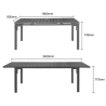 Mesa Extensible Valletta Gris - 1800-2400 mm