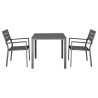 Mesa de Listones Cuadrada Valletta en Gris - 780 mm