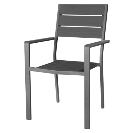 Sillones de Listones Valletta en Gris - Lote de 4