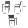 Sillones de Listones Valletta en Gris - Lote de 4