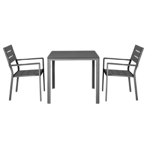 Sillones de Listones Valletta en Gris - Lote de 4
